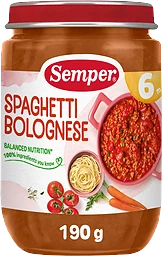Spagetti med köttfärssås Från 6m 190g Semper