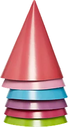 Partyhattar Enfärgade 6-p