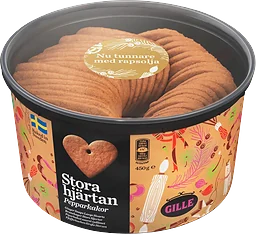 Stora hjärtan Pepparkakor 450g Gille