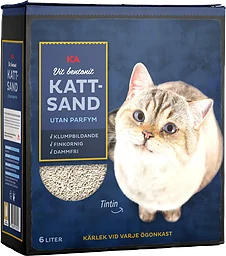 Kattsand Vit bentonit Utan parfym 6l ICA