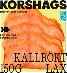 Laxfilé Färsk Kallrökt 150g Miljömärkt Korshags