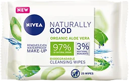 Ansiktsservetter Naturally Good Cleansing Wipes 25-p NIVEA
