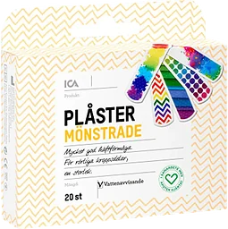 Plåster Mönstrade 20-p ICA Hjärtat