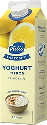 Fruktyoghurt Citron utan fruktbitar Laktosfri 2,1% 1l Valio