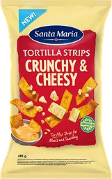 Tortilla Strips Crunchy Cheesy 185g Santa Maria