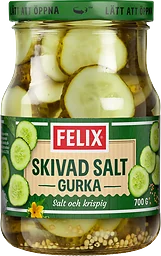 Saltgurka skivad 700g Felix