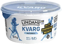 Kvarg Naturell 0,3% 500g Lindahls