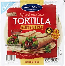 Tortilla Glutenfri 4-p 224g Santa Maria