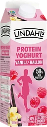 Proteinyoghurt Vanilj Hallon Laktosfri 2% 1000g Lindahls
