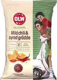 Delichips Chili & Syrad Grädde 150g OLW