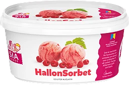 Hallonsorbet