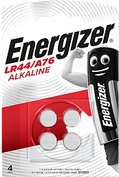 Knappcellsbatteri LR44/A76 4-p Energizer