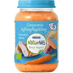 Barnmat Couscous Kyckling 8mån Ekologisk 190g Nestlé