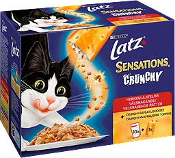 Kattmat Våt Sensations Crunchy 104g 10-p Latz