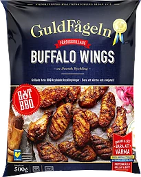 Buffalo wings hot BBQ Fryst 500g Guldfågeln