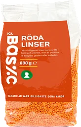 Röda Linser 800g ICA Basic
