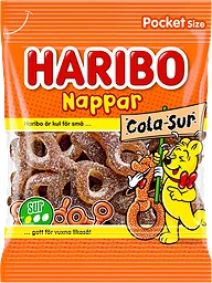 Godis Nappar Cola Sur 70g Haribo