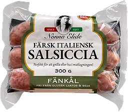 Färskkorv Salsiccia Fänkål 95% Kötthalt 300g Nonna Elide