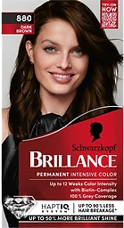 Hårfärg 880 Dark Brown 1-p Brillance Schwartzkopf