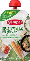 Ris & kyckling från 6m 120g Semper