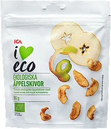 Torkade äppelskivor Ekologisk 80g ICA I love eco