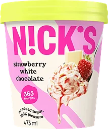 Strawberry white chocolate glass 473ml Nick´s