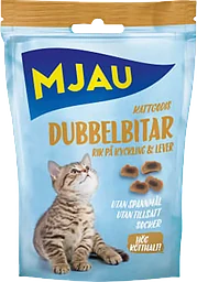Kattgodis Dubbelbitar Kyckling/Lever 30g Mjau