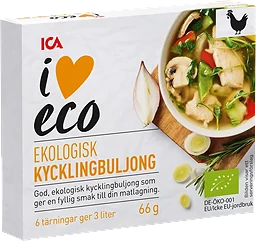 Kycklingbuljong Ekologisk 6-p 66g ICA I love eco