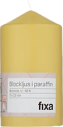 Blockljus Gul 7X12cm