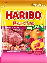 Godis Peaches Raspberry 80g Haribo
