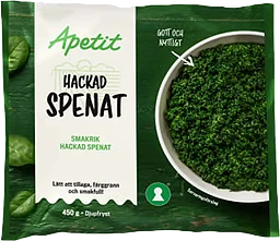 Hackad Spenat 450g Apetit