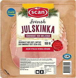 Julskinka Skivad Kokt och Griljerad 150g Scan