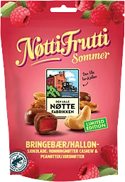 Nötmix Nøtti Frutti Hallon 160g Nöttefabrikken