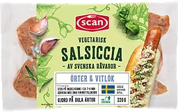 Salsiccia vegetarisk örter vitlök 220g Scan