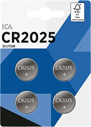 Knappcellsbatteri CR2025 4-p ICA
