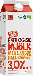 Mjölk Längre Hållbarhet  Ekologisk 3%