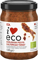 Pesto Soltorkad tomat Ekologisk 130g ICA I love eco