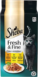 Kattmat Kalkon/Kyckling/Fjäderfä 6x50g Sheba