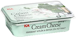 Färskost Cream cheese Vitlök & Örter 23% 200g ICA