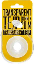 Tejp med Hållare 18mmx20m Transparent