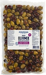 Olivmix marinerde med Timjan och Rosmarin 1kg Fontana