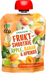Fruktmellis Äpple banan & aprikos Från 6mån Ekologisk 90g ICA I love eco