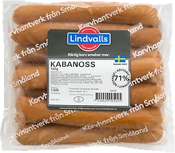 Kryddkorv Kabanoss 71% Kötthalt 1,5kg Lindvalls Chark