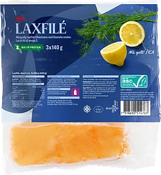 Laxfilé 3-pack 420g ICA