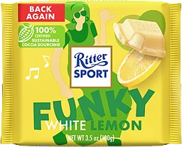 Chokladkaka Vit Choklad Citronkräm 100g Ritter