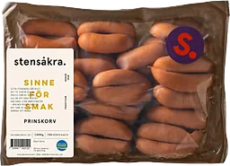 Prinskorv 70% kötthalt 1kg Stensåkra