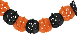 Girlang pumpor Svart och Orange 3m Festive