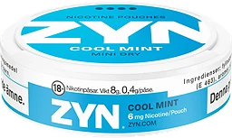 Nikotinpåse utan tobak Cool mint Mini dry 8g 1-p Zyn