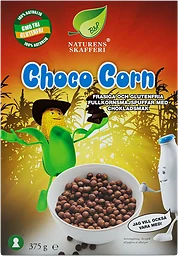 Choco corns Fullkornsmajspuffar med choklad Glutenfri 375g Naturens skafferi