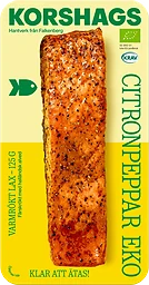 Laxfilé Färsk Varmrökt Citronpeppar Ekologisk 125g Korshags